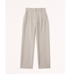 Abercrombie & Fitch Tailored Straight Pant, size 4 Long/27, NWT, Light Taupe